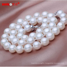 9-10mm AA Perfect Round China Pure Freshwater Pearl Necklace